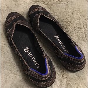 Rothy’s Golden Shimmer Flat size 10.5. Will fit size 10 better